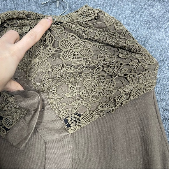 Matilda Jane Womens Medium Green Ambitious You Shawl Collar Floral Boho Vest Top - Picture 6 of 11